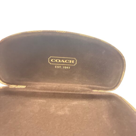 Coach Eyeglass Case Hard Shell Logo Print Sunglasses Holder Accessory - Picture 6 of 10